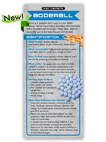 Just the Facts Rack Card: Adderall