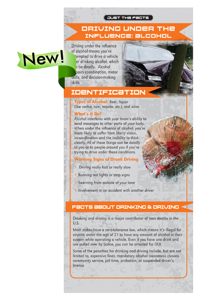 Just the Facts Rack Card: Driving Under the Influence (Alcohol)