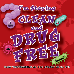 I'm Staying Clean and Drug Free Drug Free Sticker